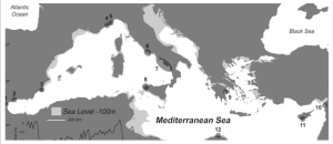  Il Mar Mediterraneo durante l’ultima glaciazione del Würm (80.000 - 100