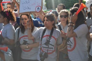 Manifestazione di protesta a Tunisi, dicembre 2015 (ph. DR)