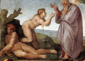 Michelangelo, La creazione di Eva, part. Cappella Sistina