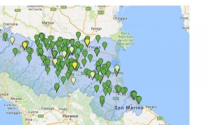 Mappa dei centri di culto in Emilia Romagna