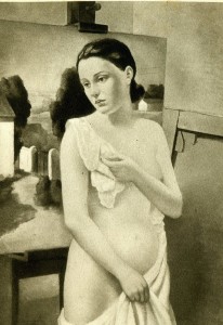 Fanciulla nuda, 1934, di F. Trombadori, olio su tela, Civica Galleria d’Arte Moderna Empedocle Restivo, Palermo.