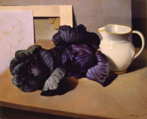 Natura morta con i cavoli rossi, 1937 ca.,di F. Trombadori, olio su tela, Galleria d’Arte Moderna di Roma