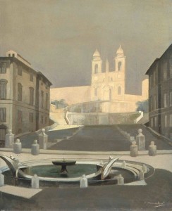  Trinità dei Monti, 1959, di F. Trombadori, olio su tela, coll. privata