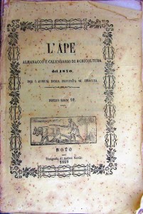  Almanacco e calendario di agricoltura del 1870, Noto, Tipografia di Andrea Norcia, 1869 (coll. Lombardo) 