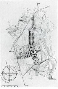 Piano Regolatore di Pomezia, Progetto definitivo, Planimetria generale (arch. Petrucci, Tufaroli, ing. Paolini, Silenzi)