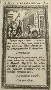 [Fig. 15. S. Marcellu in una stampa del XVIII secolo]  