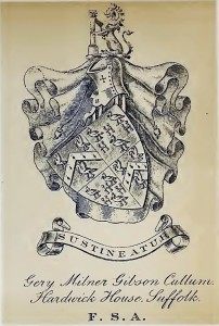 Emblema di Gery Milner Gibson Cullum - da Miscellanea genealogica et heraldica 1886, tavola tra p. 192 e 193