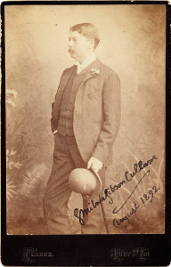 George Gery Milner-Gibson Cullum, portrait of the photographer John Palmer Clarke - albumen cabinet card, 1892 – Da: www.npg.org.uk