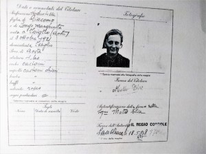 Carta d'identità di Elia Motto, 1935