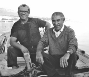 Pio Solina e il rais Mommo Solina a Bonagia, anno 1995 (ph. Ninni Ravazza)