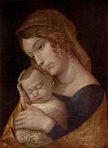 Andrea Mantegna, Madonna con il bambino dormiente (berlino) 