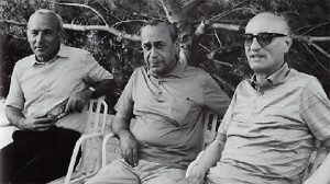 Con Consolo e Bufalino (ph. Giuseppe Leone)