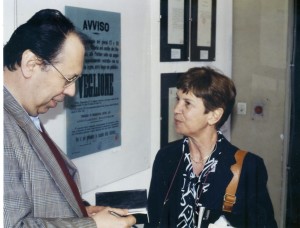 Con Sandra Mantovani  a Gualtieri (RE), 1992 
