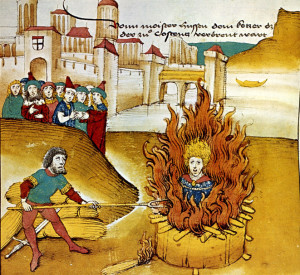 Il rogo di Jan Hus, boemo, 1485