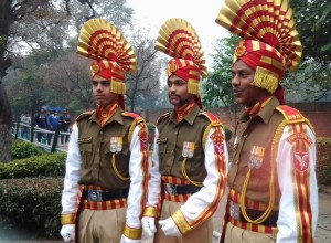 Alte uniformi a Delhi durante la parata all'Indipendence Day (ph. Antonio Ortoleva)