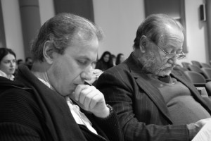 Vallodolid, Luigi Lombardi Satriani con Mauro Geraci, 2007 (ph. Federico Faeta)