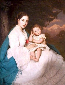 Lady Caroline Trevelyan con il figlio Charles, 1871