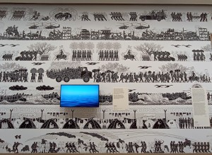 Ai Weiwei-Odyssey (2017) wall paper- Floating (2016) video- Vienna Albertina Modern Museum (ph Mariachiara Modica)