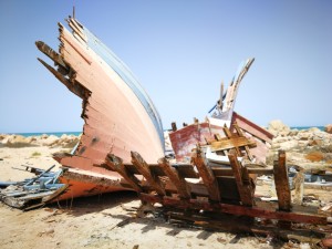 Carcasse barche dei migranti, porto di Zarzis (ph. Silvia Di Meo)