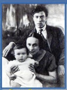 Pasternak con la moglie Evgenija Lure e il figlio Evgenij