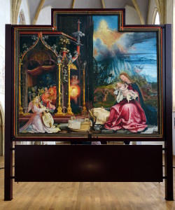 M. Grünewald, La Natività e il concerto degli angeli, Museo Unterlinden, altare di Isenheim,1512-16.