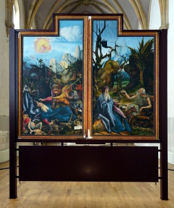 -M.-Grünewald-La-visita-di-SantAntonio-a-San-Paolo-leremita-e-la-tentazione-di-SantAntonio-Museo-Unterlinden-altare-di-Isenheim-1512-16.