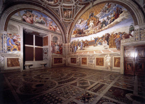 Raffaello-e-allievi-Stanza-della-Segnatura-1508-1511-Musei-Vaticani-Città-del-Vaticano.