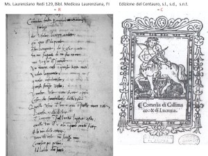 da Manoscritto Laurenziano, Redi, 129