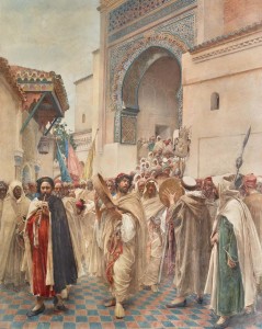Davanti alla moschea di Sidi Boumediene Tlemcen, 1898, Gustavo Simone pittore (1846-1926)