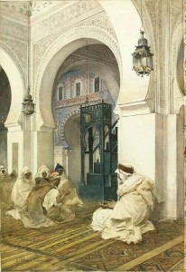 La Moschea di Sidi Boumediene a Tlemcen, Pittore italiano Filippo Bartolini (1861-1908)