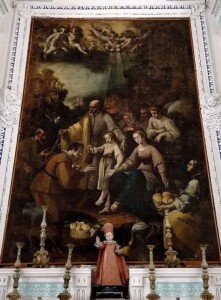 Fig. 6 P. D'Asaro La Sacra Famiglia con Sant' Anna e San Gioacchino – 1625.      Chiesa Madre. Agrigento / Foto di Davide Agnello 