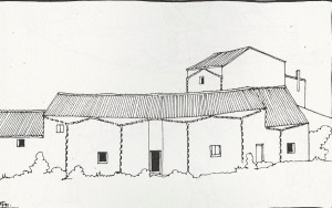 Casale presso Palermo, disegno di Luigi Epifanio