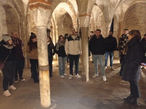 Pavia, Cripta di Sant’Eusebio. Incontro tra comunità accademica e Fondazione Scuola dei beni e delle attività culturali del Ministero della Cultura, 2 dicembre 2022 (foto, archivio dell’autrice)