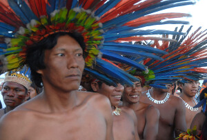 La popolazione indigena dei Bororo, Brasile
