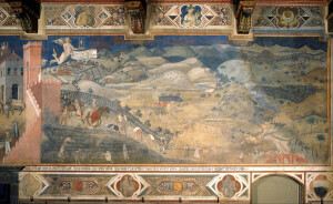 Ambrogio Lorenzetti, Effetti del Buon Governo in campagna, 1338-1339, affresco. Siena, Palazzo Pubblico, Sala della Pace (Archivio Olimpia Niglio, 2019