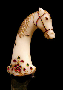Dagger handle shaped as a horse head, Mughal Empire, 18th century, Musée Guimet, Paris, 2497B