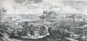 Fig. 12 P. Antonio Minasi, La veduta della nobile città di Tropea e dell’antico villaggio di Paralia, incisione, 1780.