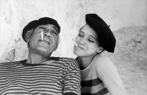 Anthony Quinn and Anna Karina on the set of Guy Green’s ‘The Magus’, Mallorca, Spain, 1976 © Eve Arnold / Magnum Photos