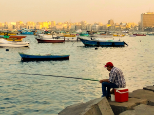 Alessandria, scene di pesca nella zona di Bahary (ph. Veronica Merlo)