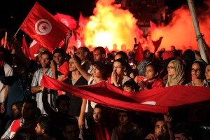 Tunisi, manifestazioni di protesta durante la Primavera araba