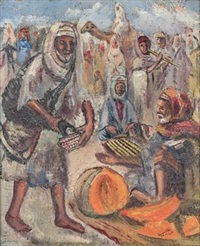 Ammar Farhat, Water seller, oil on canvas, Source Artnet
