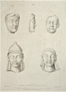 Frammenti di metope del 'tempio C' - collezione del British Museum,  disegno di William Harris