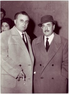 Luigi Fiorentino con Salvatore Quasimodo-anni -'50