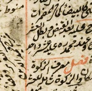  particolare di un manoscritto arabo