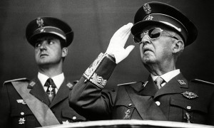 Francisco Franco con Juan Carlos di Borbone