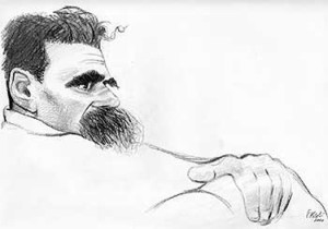 Nietzsche in un disegno di T. Pericoli