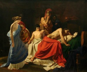 Achille piange la morte di Patroclo, di Niklai Ge, 1855