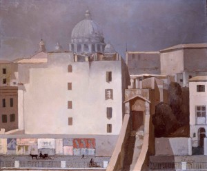 Corridoio dei Papi,1959, di F. Trombadori, olio su tela, Museo Scuola Romana Villa Torlonia