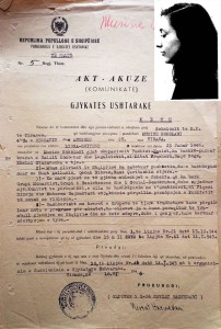 documento della polizia giudiziaria albanese con foto segnaletica di Kokalari.
