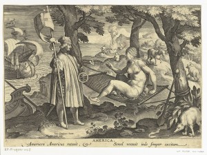 . Amerigo Vespucci scopre America, Theodoor Galle, secondo Jan van der Straet, ca. 1589 - ca. 1593. Rijksmuseum Amsterdam